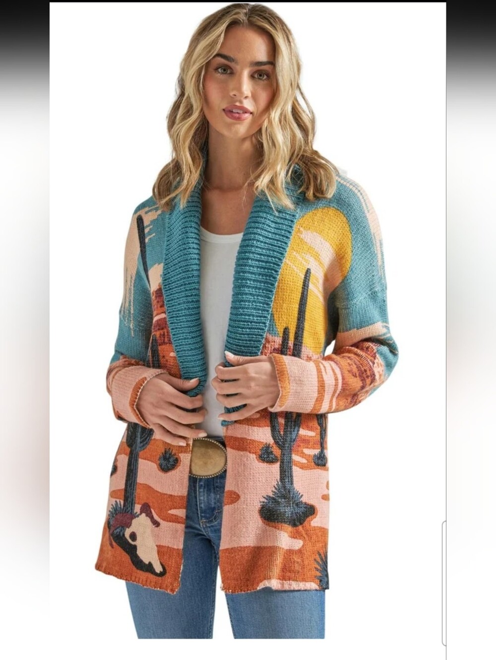 Wrangler Retro Desert Cardigan Southwest Western Chic, Boho